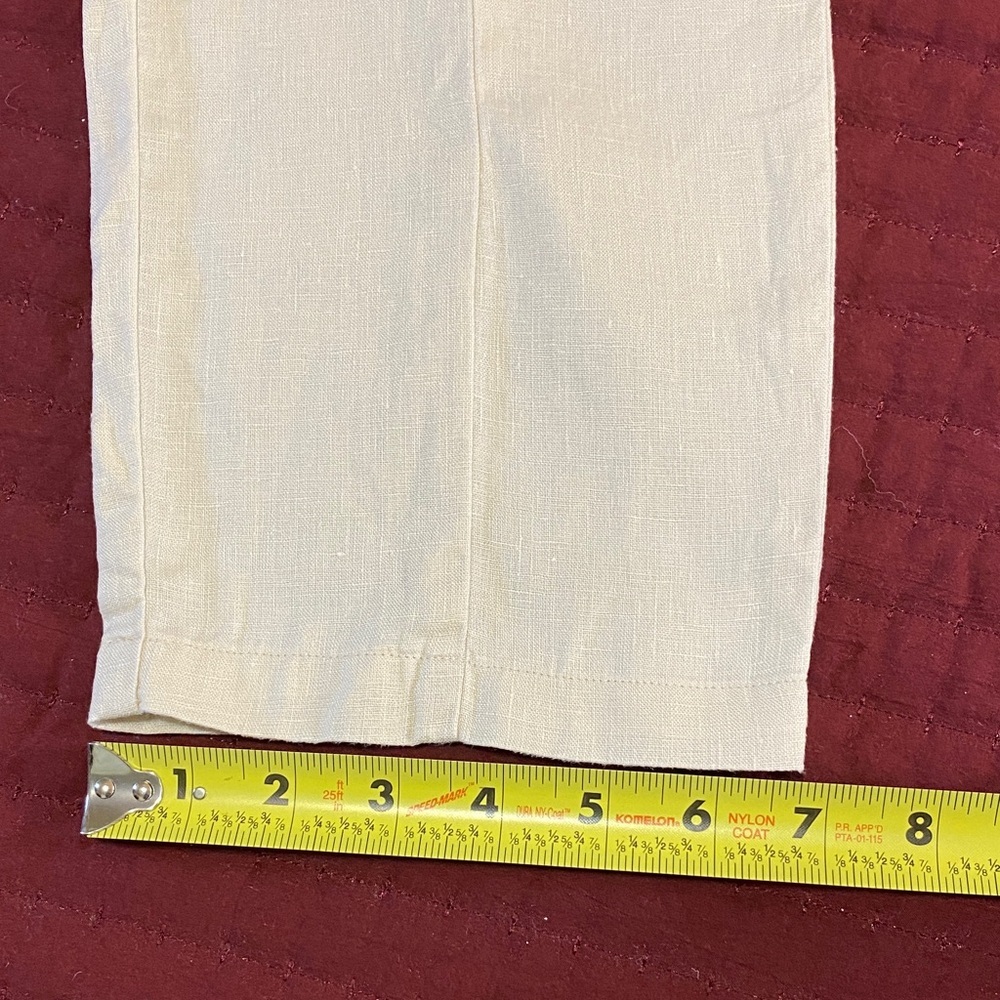 Quince 100% Linen Women's Cream Wide Leg Pants XS - Picture 4 of 7